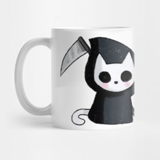 Grim reaper cat art Mug